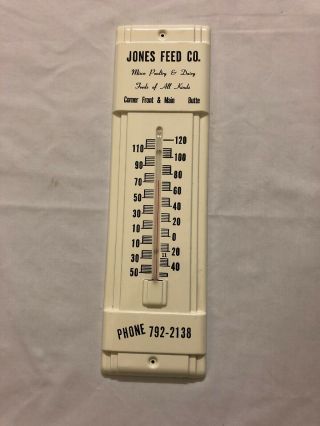 Vintage Jones Feed Co Butte Montana Advertising Thermometer