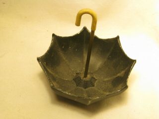 Vintage Cast Iron Umbrella Ashtray Tray Dish Bowl Unique Decor Trinket Holder