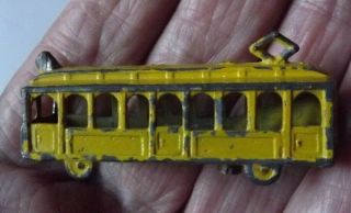 Vintage Japan Die Cast Metal Pencil Sharpener Streetcar Trolley