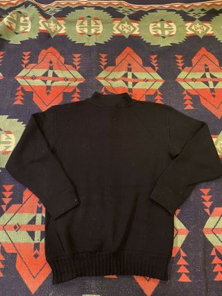 Vintage Usn Navy Wool Deck Sweater N1 Vietnam 1970 Military