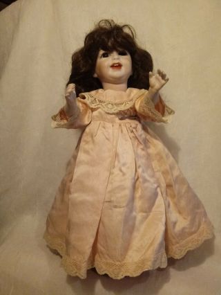 Antique Marked S.  F.  B.  J Paris 14 " Tall Bisque Socket Head Doll Signed Tmg