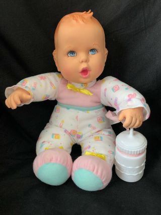 Vintage 1998 Toy Biz Gerber Baby Doll With Bottle 12” Inches Tall