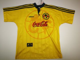 Rare Mens Vintage 90s Adidas Club America Aguilas Futbol Soccer Jersey M Mexico