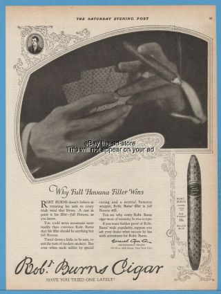 1920 General Cigar Co Robt.  Robert Burns Cuban Cuba Nature 