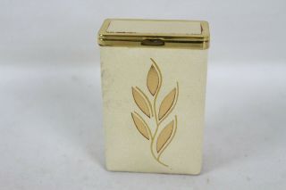Vintage Princess Gardner Cigarette Case White Gold Tone Floral Design Tobacciana