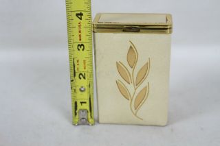 Vintage Princess Gardner Cigarette Case White Gold Tone Floral Design Tobacciana 2