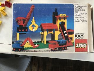 1974 Lego 580 Brick Yard Vintage Made In Denmark Toy