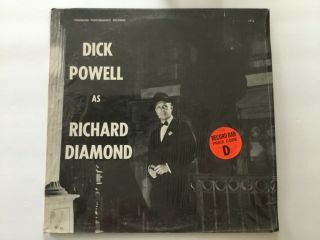 Rare Vtg Vinyl Lp Record Dick Powell As Richard Diamond Lp - 6 Noir Vintage Comman