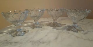 Vintage Cambridge Manganese Glass Footed Sherbets