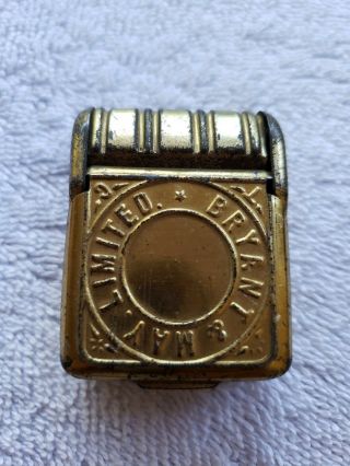 Antique British Bryant & May Limited Match Pocket Match Holder Safe 1800 