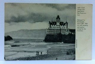 San Francisco California Cliff House Seal Rocks Beach Udb Vintage Postcard
