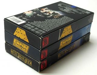 VTG 1990 Star Wars VHS Trilogy CBS FOX Red Label FAST 3