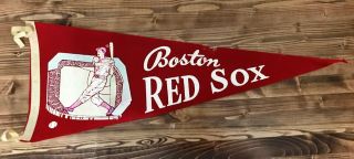 Vintage Boston Red Sox Full Size Pennant - 1960s - Some Damage