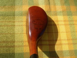 Fine Antique Hickory Wood Shaft Golf Club Play Club Or Brassie Wj Bonner F.  C.  C.