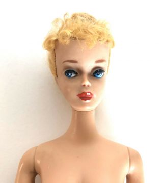 Vintage Barbie Blonde Ponytail 5 - Face - Hair In Updo