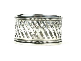 Antique Sterling Silver Napkin Ring Pierced Birmingham 1917