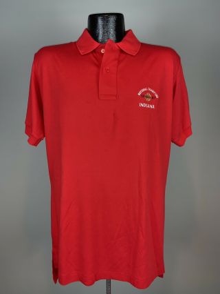 Men’s Vintage Antigua Indiana Hoosiers National Champions 1987 Red Ss Polo Large