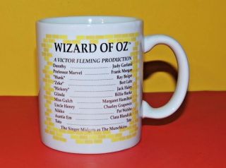 VTG ACL Wizard Of Oz 1995 Turner Coffee Tea Mug Cup Cast Names Judy Garland Rare 3