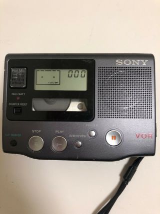 Sony Tcm - 77v Vintage Handheld Cassette Recorder - Read