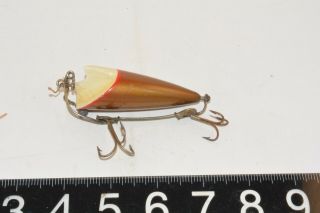 Old Early Wooden Bite Em Rotary Lure Great Hardware Color Classic Misc C