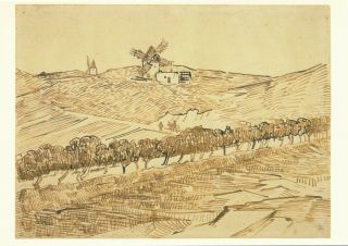 Vintage Postcard 1970s Vincent Van Gogh F1496 Alphonse Daudet Windmill 1888 Art