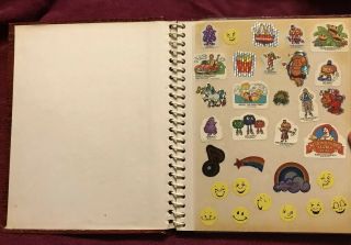 Sticker Album Vintage Scrapbook Puffy Cabbage Patch Rainbow Brite Snoopy 1980s, 3