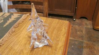 Vintage Lead Crystal Clear Glass Christmas Tree 8 "