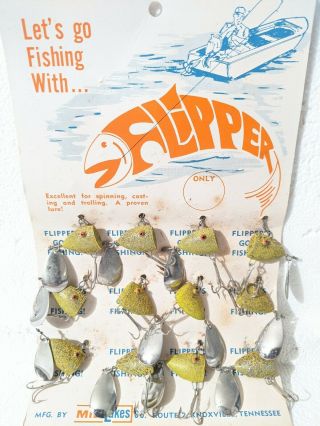 Vintage Dealer Card Flipper Spinner Fishing Lures