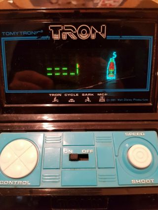 Vintage 1981 Tron Tomy Tomytronic Disney Tabletop Electronic Handheld Video Game