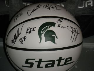 2018 - 19 Michigan State Spartans Team Signed Basketball 11 Final 4