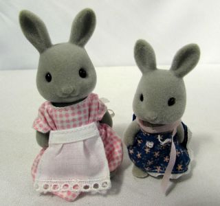 Vintage Epoch Calico Critters Sylvanian Families 1980s Rabbit Family (2)