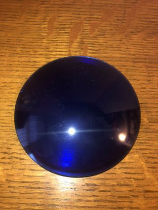 Vintage Kopp Glass Flood Spot Light 4.  75 " Blue Lens