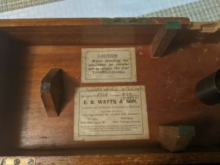 E.  R.  Watts and Son Survey Transit Theodolite Equipment Antique Vintage Box 2