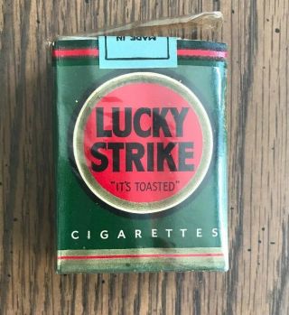 EMPTY Lucky Strike Green Cigarette Package 40’s 2