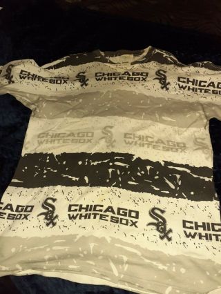 Mlb Chicago White Sox Vintage T Shirt All Over Print Single Stitched Size L