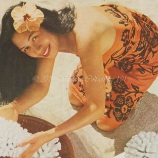 1941 Matson Line Hawaii Cruise Ship Polynesian Island Travel Photo Vintage Ad