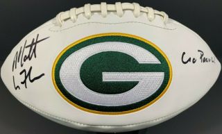 Matt Lafleur Signed Autographed Green Bay Packers Football Logo