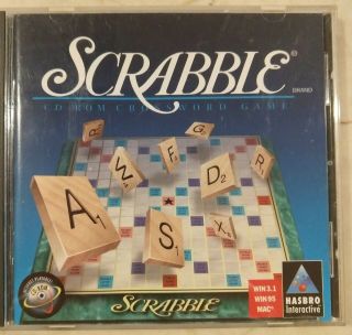 Vintage Scrabble Cd - Rom Game (windows/mac,  1996)