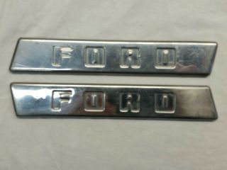 L/r Vintage 1948 To 1950 Ford Truck Side Hood Emblem Name Plate 8 " Long F1 - F8