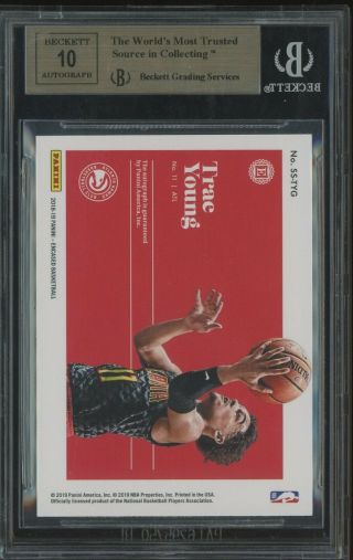 2018 - 19 Panini Encased Slabbed Trae Young Hawks RC Rookie AUTO /49 BGS 9.  5 2