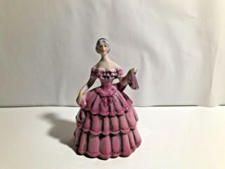Antique German Lady Powder/trinket Box/pot/jar Germany Dresser Half/doll Incised