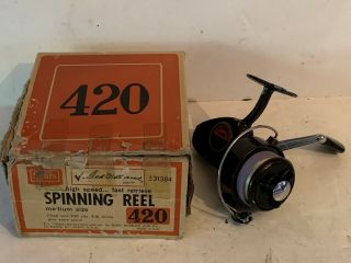 Vintage Sears Ted Williams 420 Fishing Reel W/box
