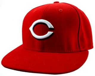 Cincinnati Reds Mlb Baseball Hat Authentic Era Fitted Size 7 1/8 Red Cap