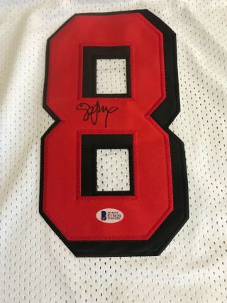 Steve Young Signed Mitchell & Ness Throw Back Pro Style White Jersey Beckett