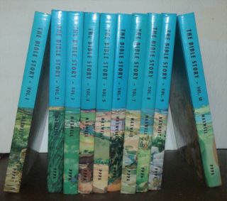 The Bible Story By Arthur S Maxwell - Complete Set Of 10 - Vintage 1950 