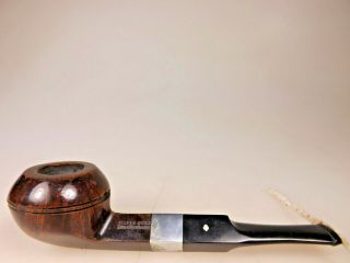 Dr.  Grabow Silver Duke Smooth Imported Briar Pipe 6 Mm Filter Fat Flat Bulldog
