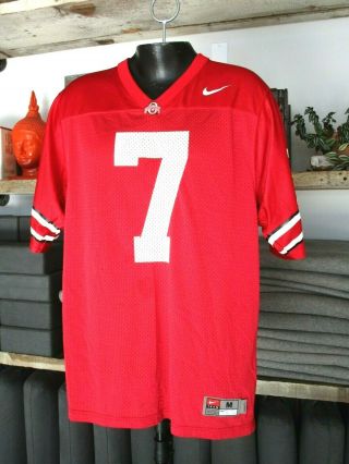 Ohio State Buckeyes Nike Red 7 Football Jersey (M) Ted Ginn Jr. ,  Joe Germaine 2