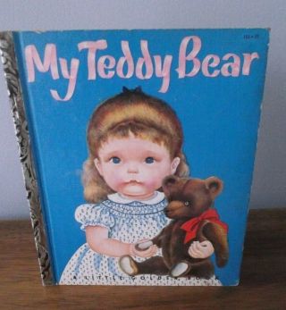 Vtg Little Golden Book " My Teddy Bear " 1953 1st Edition " A " 168 Scarry/ Wilkin
