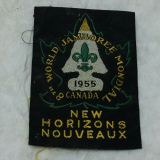 Vintage Boy Scout Patch 1955 World Jamboree Mondial Canada Horizons Nouveaux