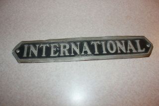 Vintage International Truck/tractor Metal Emblem Badge Name Plate -